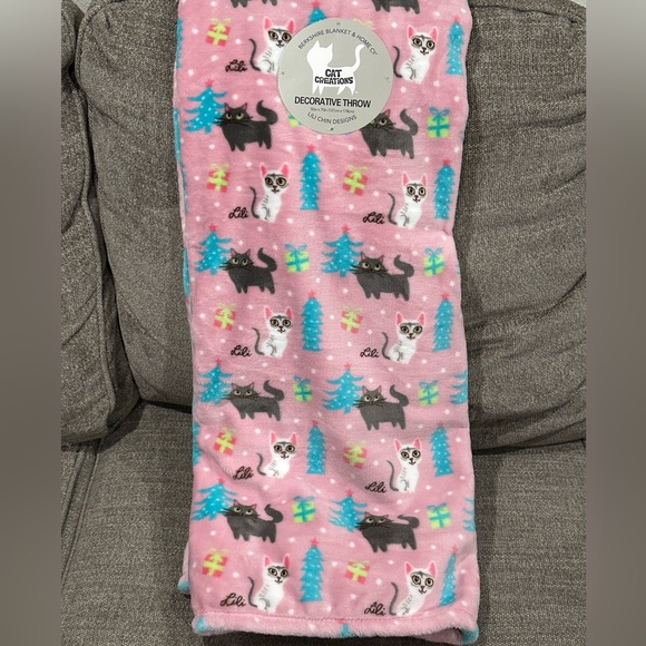 Berkshire Holiday Nwt Pink Cat Christmas Blanket 5x70 Poshmark